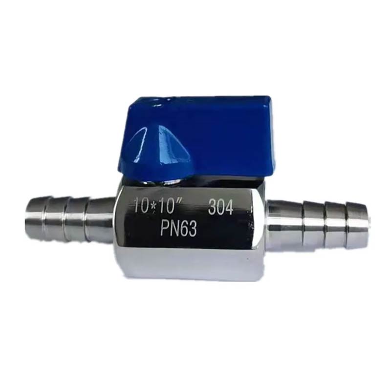 Stainless Steel Threaded Mini Ball Valve with Hose Nipples
